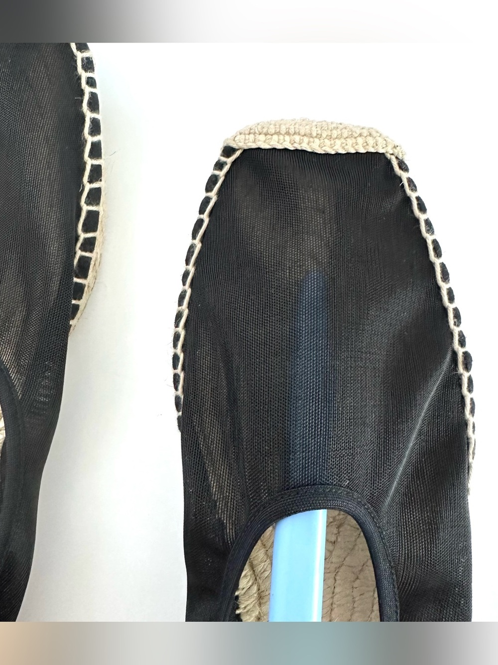 J.Crew Made in Spain Espadrille Flats in Black Mesh | 9 | EUC - Picture 10 of 12